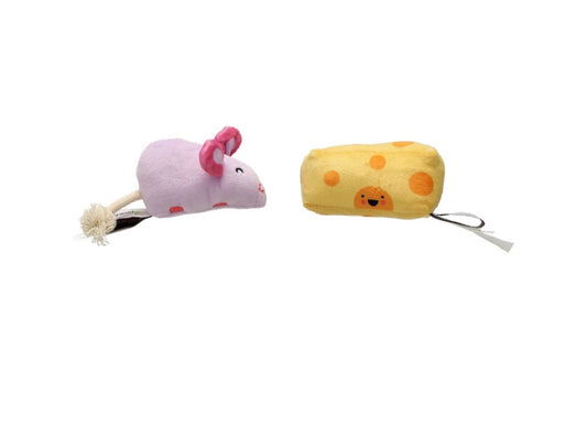 Mouse & Cheese Cat Toys