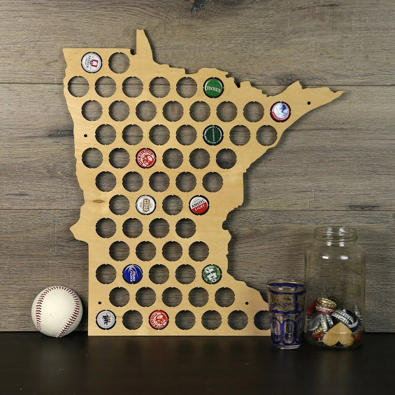 South Dakota/ Minnesota Beer Cap Map