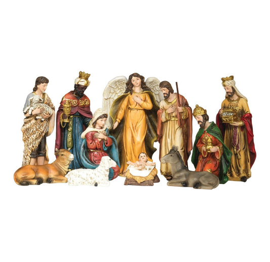 11 Piece Resin Nativity Scene